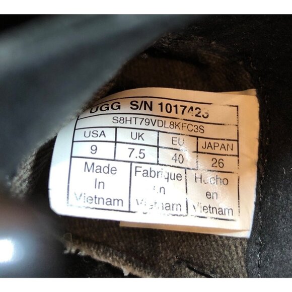 UGG Indra Black Ankle Wedge Waterproof Boots 1017423 Womens 9 (s7m - Picture 10 of 10